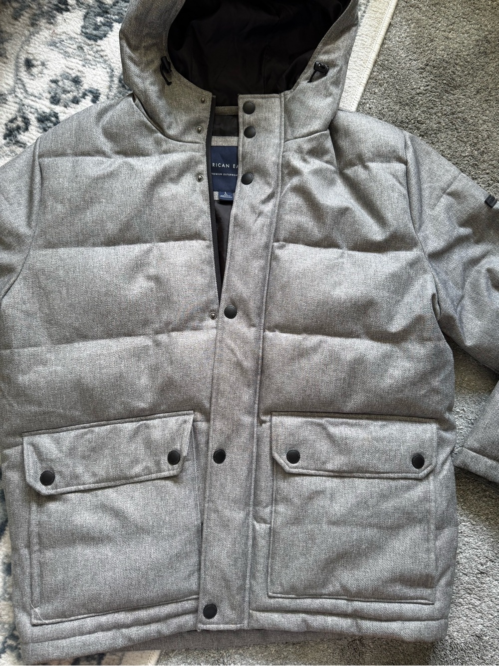 American Eagle Duck Down Feathers Men's Puffer Jacket Size Large